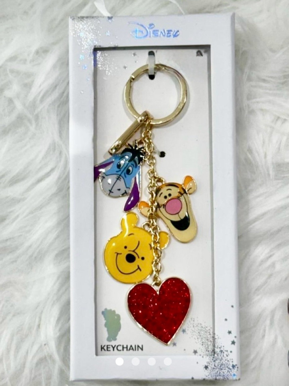 NEW Winnie The Pooh and friends Bag charm keychain rhinestone enamel Tigger